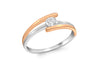 9ct 2-Colour Gold 0.25t Diamond Ring