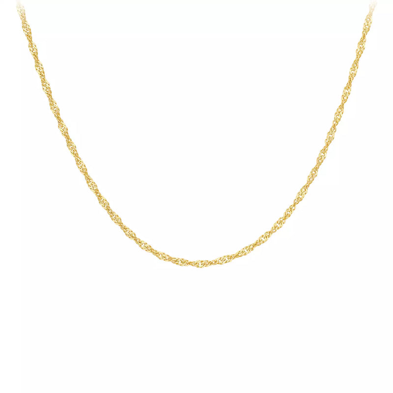 18ct Yellow Gold 20 Twist Curb Chain