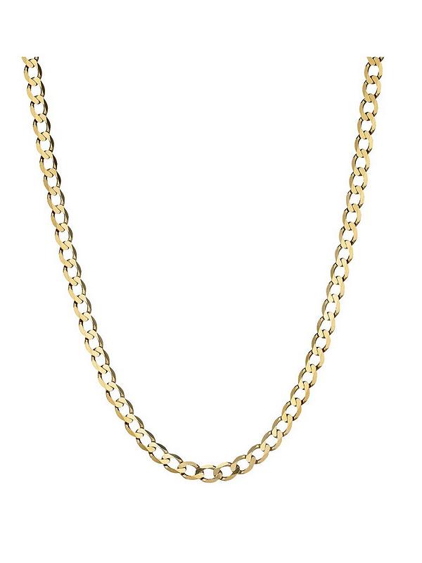 9ct Yellow Gold 150 Diamond Cut Curb Chain