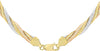 9ct 3-Tone Gold Four Plait Herringbone Chain