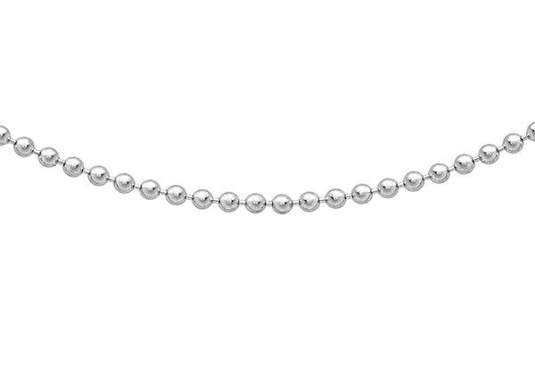 9ct White Gold Slim Ball Chain