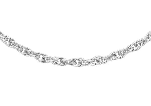 9ct White Gold 20 Prince of Wales Chain 46m/18"9