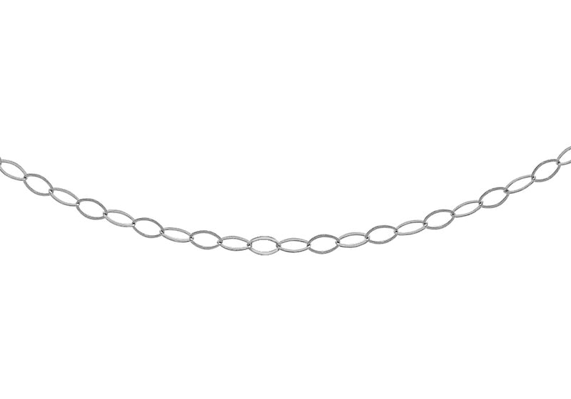 9ct White Gold 20 Trace Chain 41m/16"9