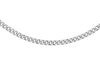 9ct White Gold 30 Diamond Cut Curb Chain 41m/16"-46m/18"9