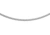 9ct White Gold 40 Diamond Cut Curb Chain 46m/18"9