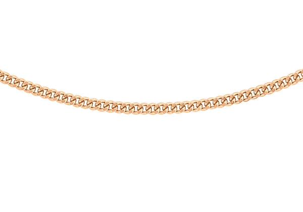 9ct Rose Gold 30 Adjustable Curb Chain