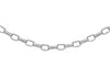 9ct White Gold 100 Diamond Cut Oval Belcher  Chain 41m/16"9