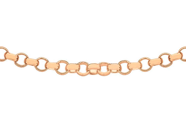 9ct Rose Gold Round Belcher Chain