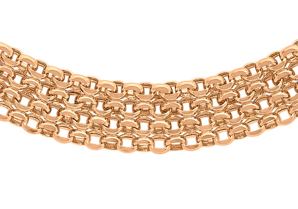 9ct Rose Gold 36 Garibaldi Chain 43m/17"9