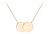 9ct Rose Gold Double-Disc Adjustable Necklace