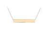 9ct Rose Gold Horizontal Bar Adjustable Necklace
