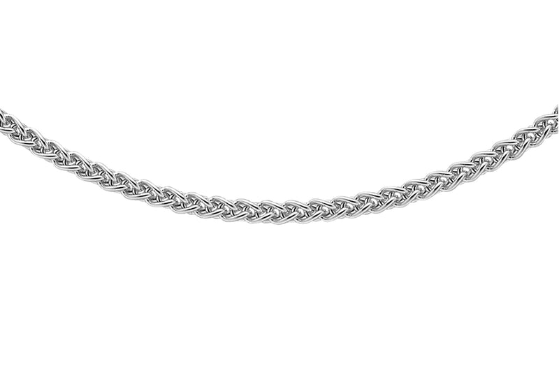 9ct White Gold 1.4mm Spiga Chain 46m/18"9