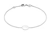 9ct White Gold 10mm Disc Adjustable Bracelet 18m/7"-19m/7.5"9