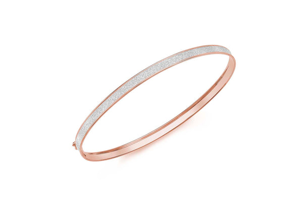 9ct Rose Gold 4mm Stardust Bangle