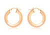 9ct Rose Gold 22mm Square Tube Creole Earrings