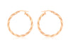 9ct Rose Gold 30mm Twist Creole Earrings