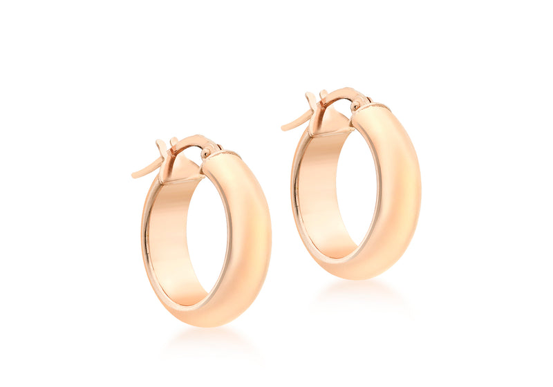 9ct Rose Gold 19mm Polished Creole Earrings