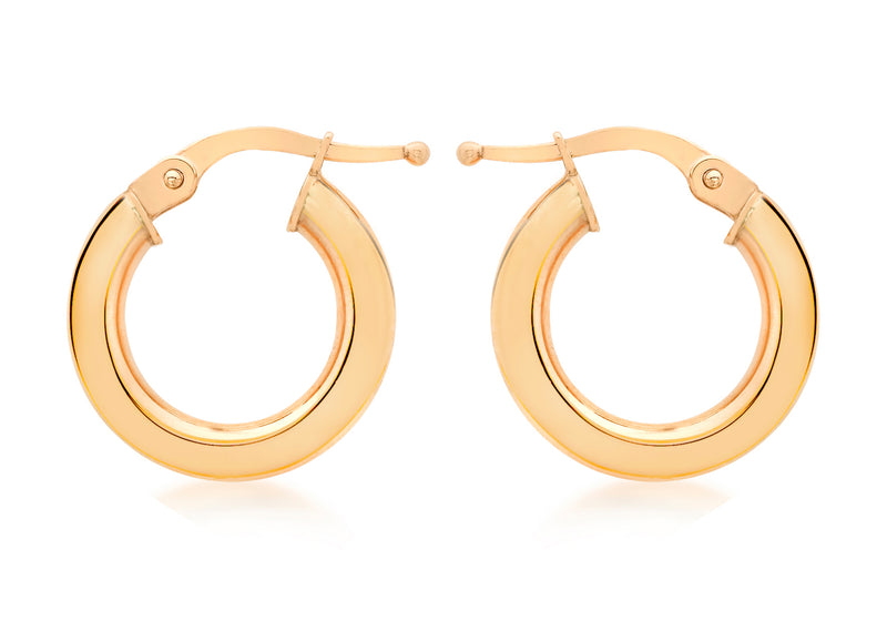 9ct Rose Gold 16mm Polished Creole Earrings