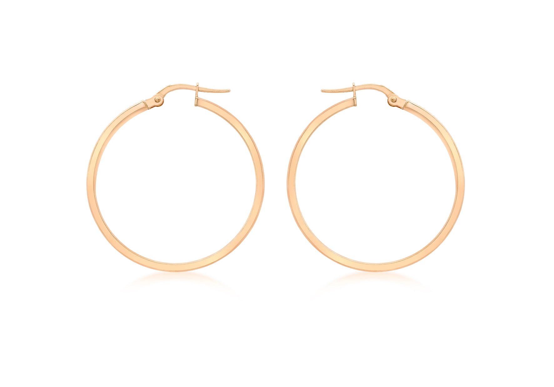 9ct Rose Gold 30mm Creole Earrings