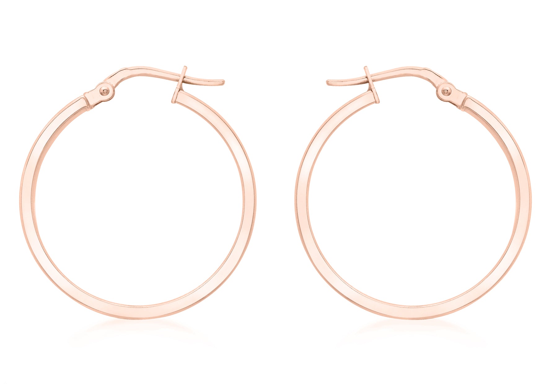 9ct Rose Gold 24mm Creole Earrings