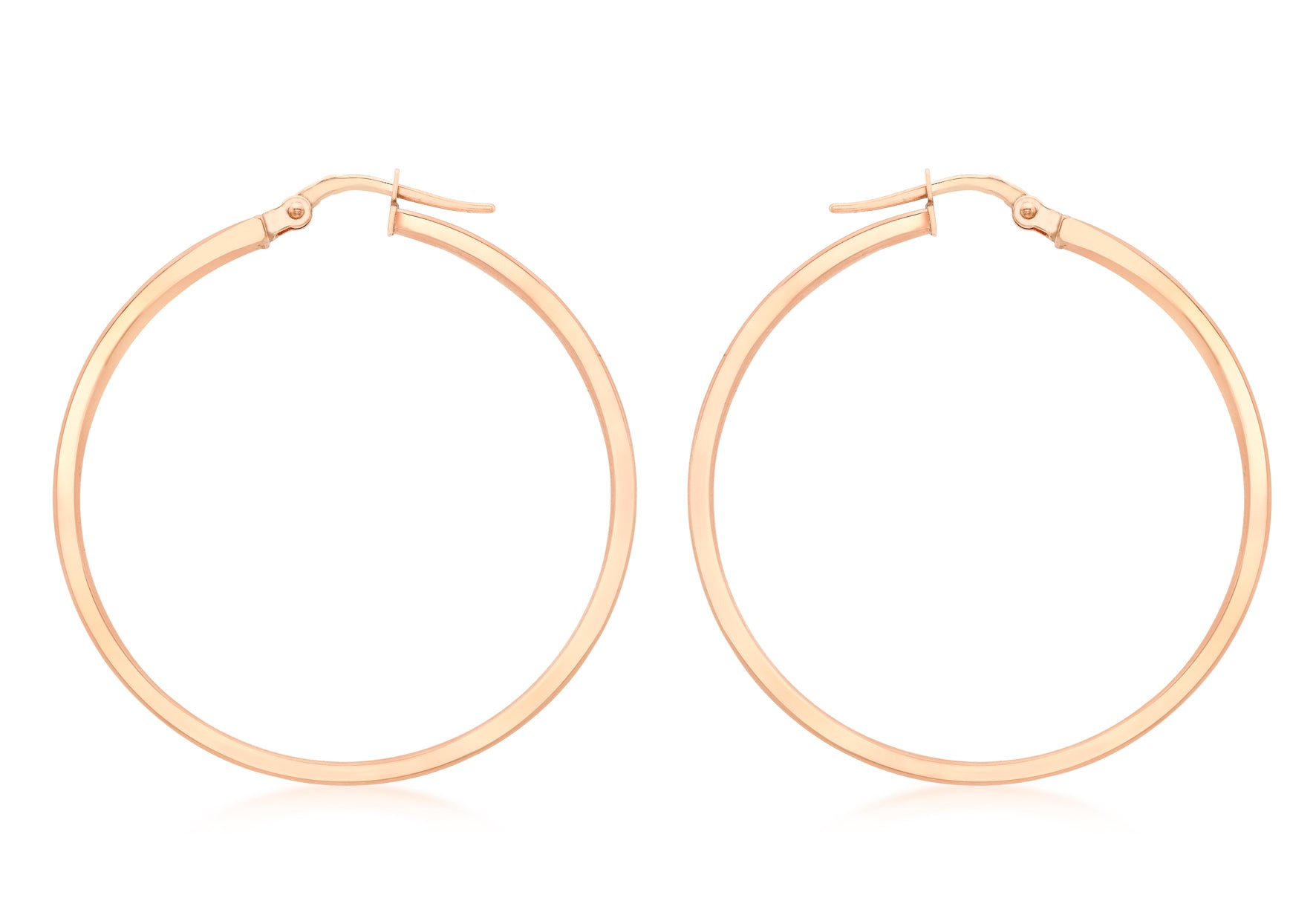 9ct Rose Gold 35mm Creole Earrings