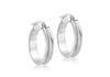 9ct White Gold 19mm Satin Creole Earrings
