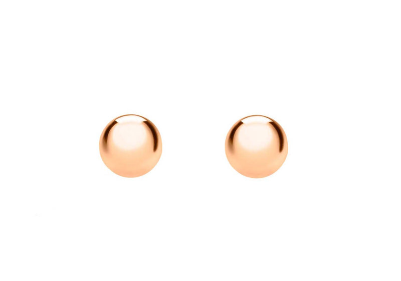 9ct Rose Gold 5mm Ball Stud Earrings