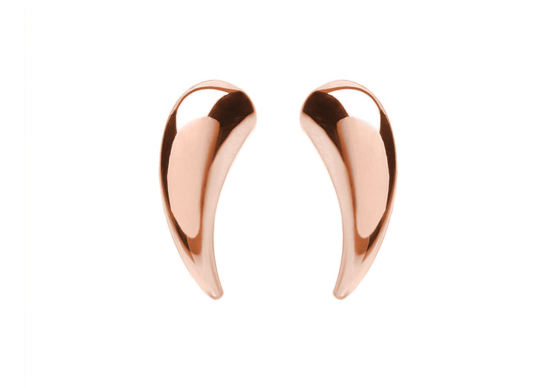 9ct Rose Gold 5mm x 12mm Stud Earrings