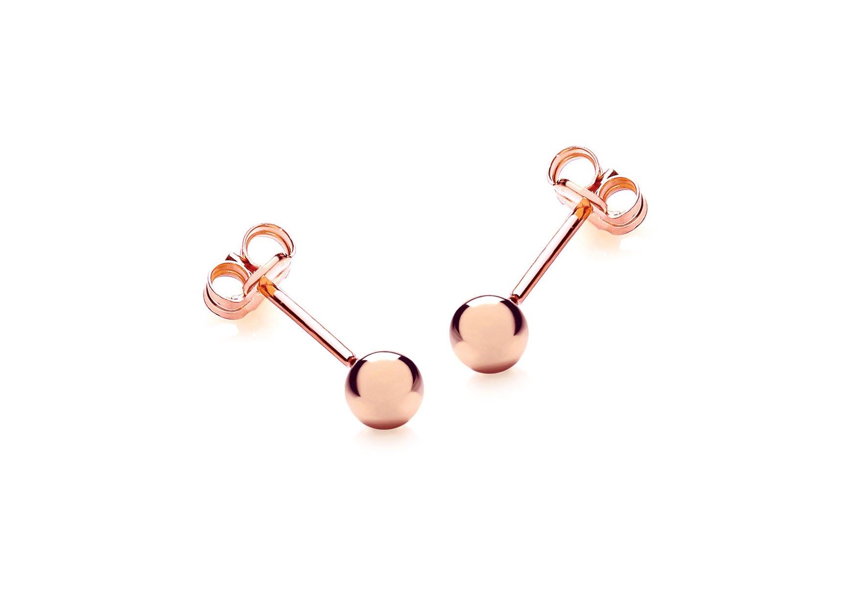 9ct Rose Gold 4mm Ball Stud Earrings