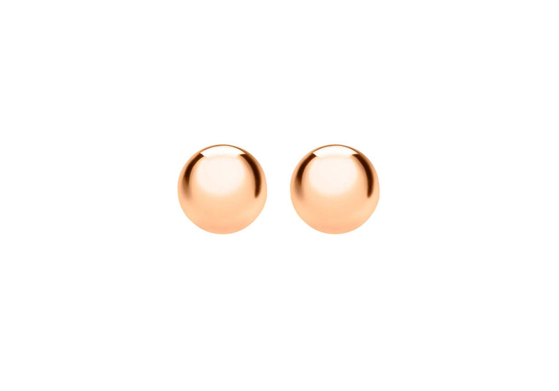 9ct Rose Gold 10mm Ball Stud Earrings