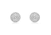 9ct Rose Gold 8mm Swirl Detail Dome Stud Earrings