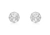 9ct White Gold Diamond Cut 7mm Otagonal Stud Earrings