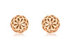 9ct Rose Gold 10mm Diamond Cut Filigree Dome Stud Earrings