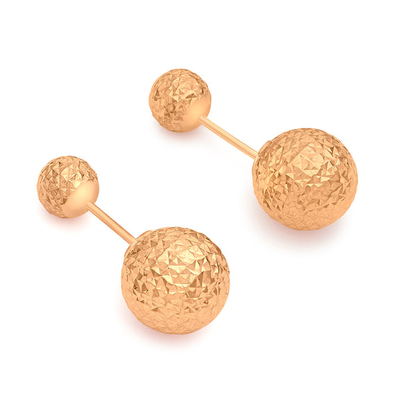 Rose gold ball discount earrings 10mm