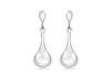 9ct White Gold Bell Drop Earrings
