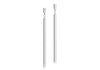 9ct White Gold 3mm x 53mm Round Bar Drop Earrings