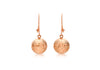 9ct Rose Gold 10mm Diamond Cut Ball Drop Earrings