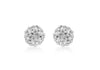 9ct White Gold 0.50ct Diamond Cluster 7mm Stud Earrings