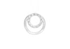 9ct White Gold 0.07t Diamond Double Circle Slider Pendant