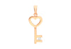 9ct Rose Gold 0.03t Diamond Set Key Pendant