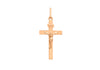 9ct Rose Gold Polished Crucifix  Pendant