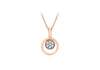 9ct Rose Gold Zirconia  Disc & Circle Pendant
