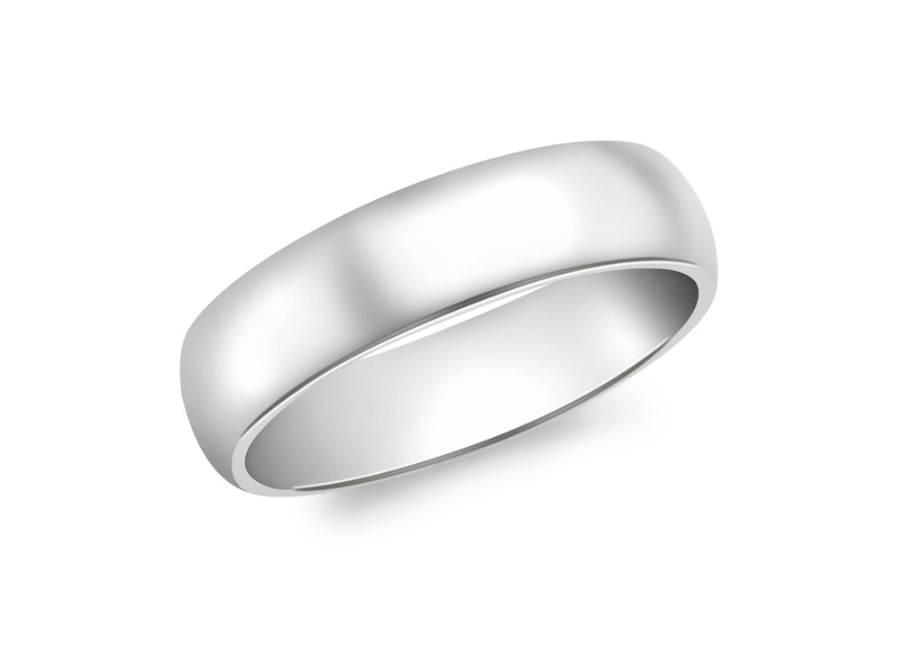 9ct White Gold 5mm Court Ring