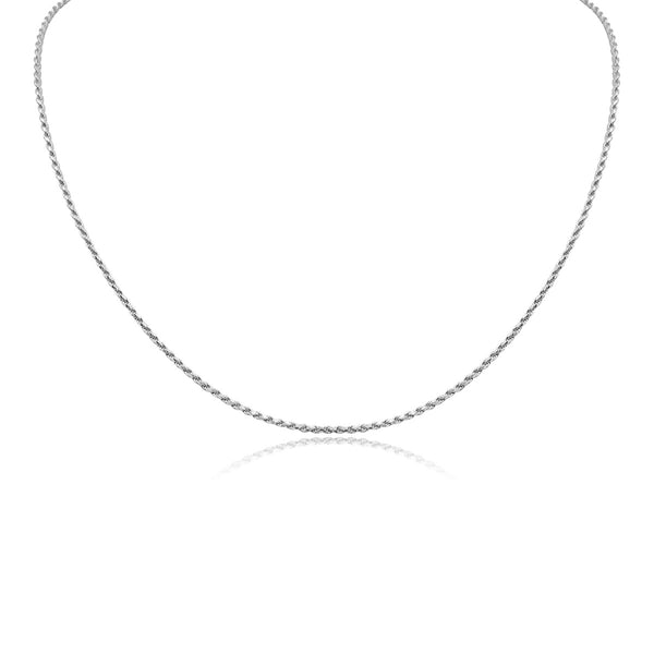 Sterling Silver 50 Diamond Cut Rope Chain