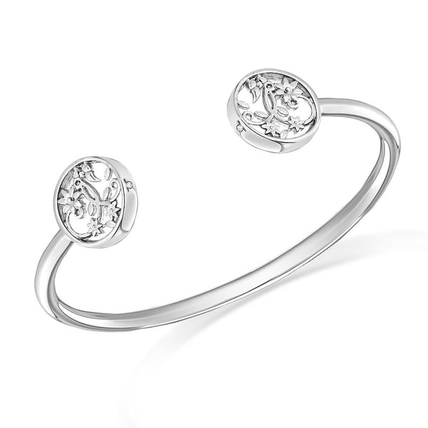 Rhodium Diamond Aeny hantilly Bangle