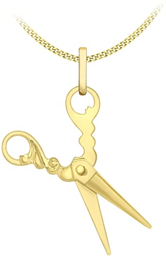 9ct Yellow Gold Scissors Pendant