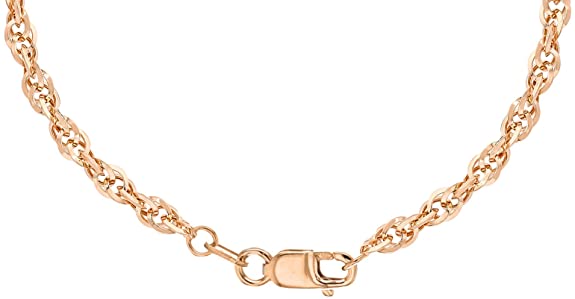 9ct Rose Gold 40 Diamond Cut Prince of Wales Chain