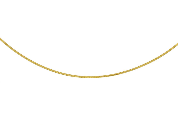 18ct Yellow Gold Round Omega Chain