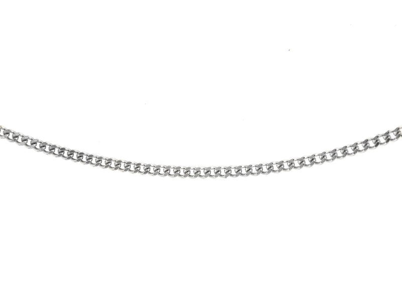 18ct White Gold 50 Diamond Cut Curb Chain 41m/16"9