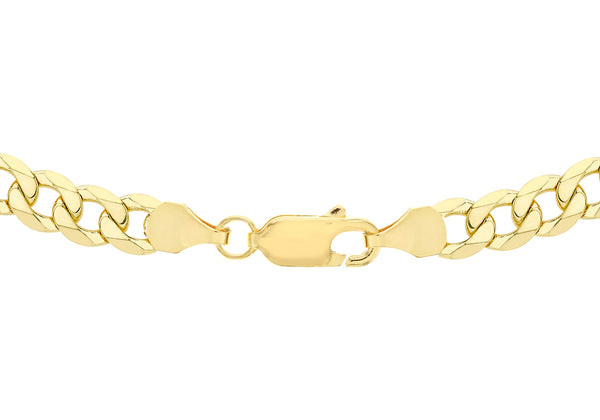 18ct Yellow Gold 120 Diamond Cut Curb Chain